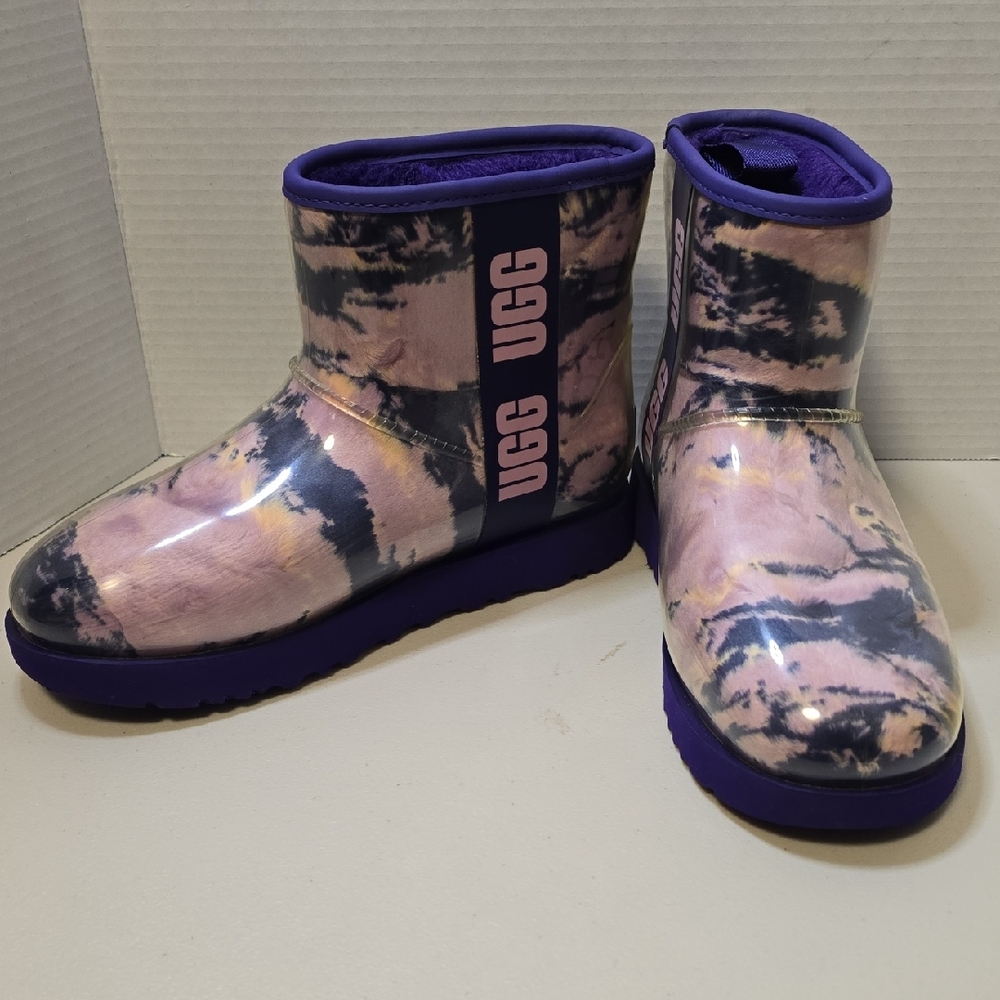 UGG Boots - Purple and Black Tie-Dye